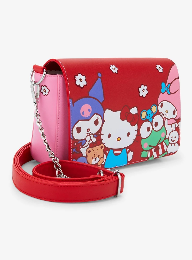 Loungefly Sanrio Hello Kitty and Friends Floral Color Block Crossbody Bag