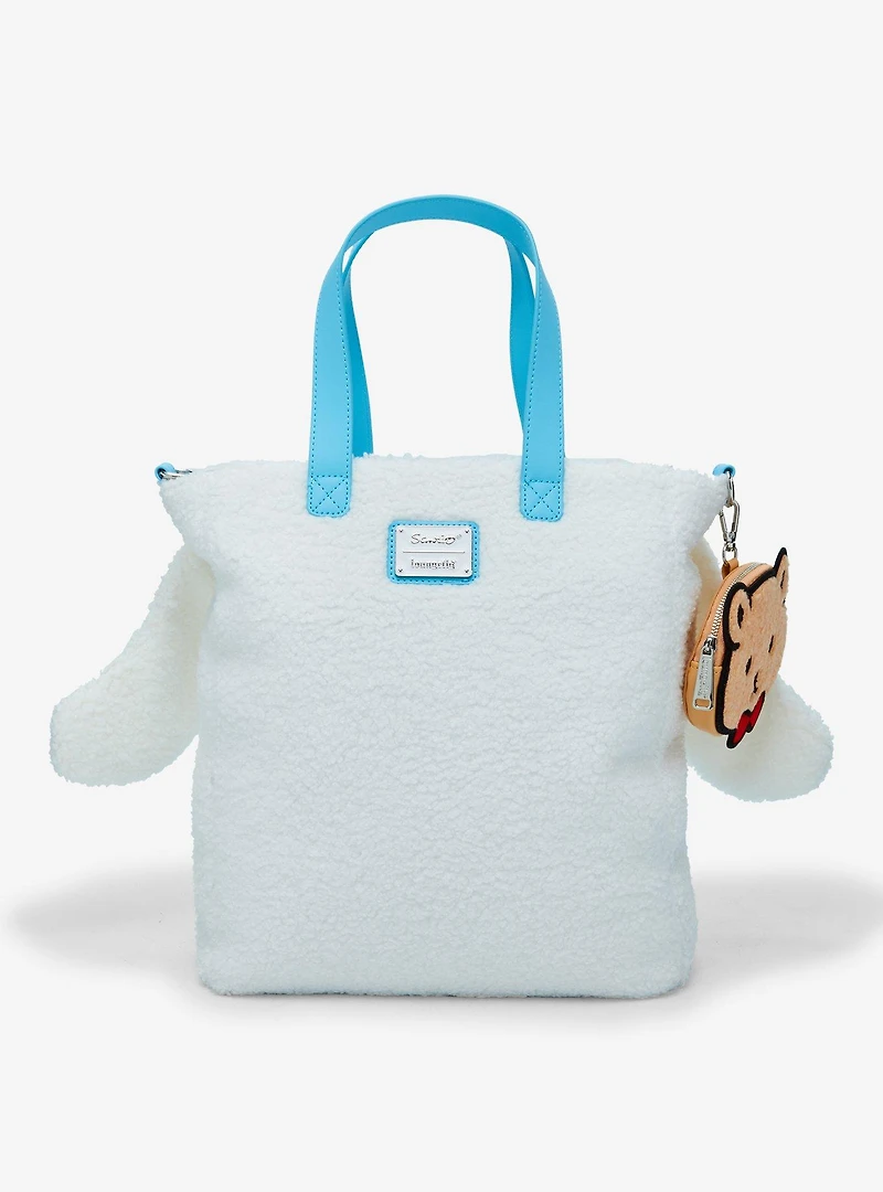 Loungefly Sanrio Cinnamoroll Sherpa Figural Tote Bag with Coin Purse