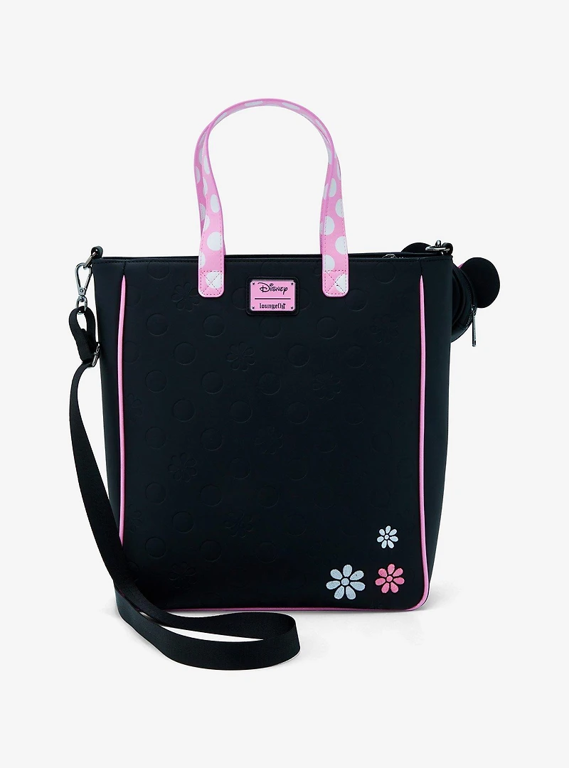Loungefly Disney Minnie Mouse Floral Polka Dot Tote Bag with Coin Purse