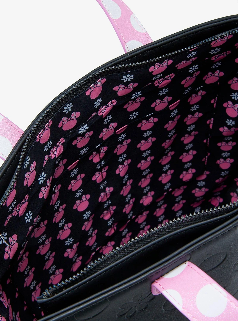 Loungefly Disney Minnie Mouse Floral Polka Dot Tote Bag with Coin Purse