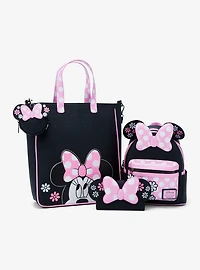 Loungefly Disney Minnie Mouse Floral Polka Dot Tote Bag with Coin Purse