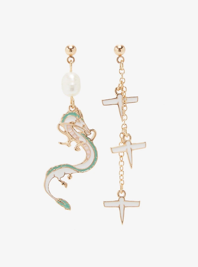 Studio Ghibli Spirited Away Haku Mismatch Earrings - BoxLunch Exclusive