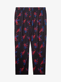 Marvel Spider-Man Swinging Poses Allover Print Women's Plus Sleep Pants - BoxLunch Exclusive