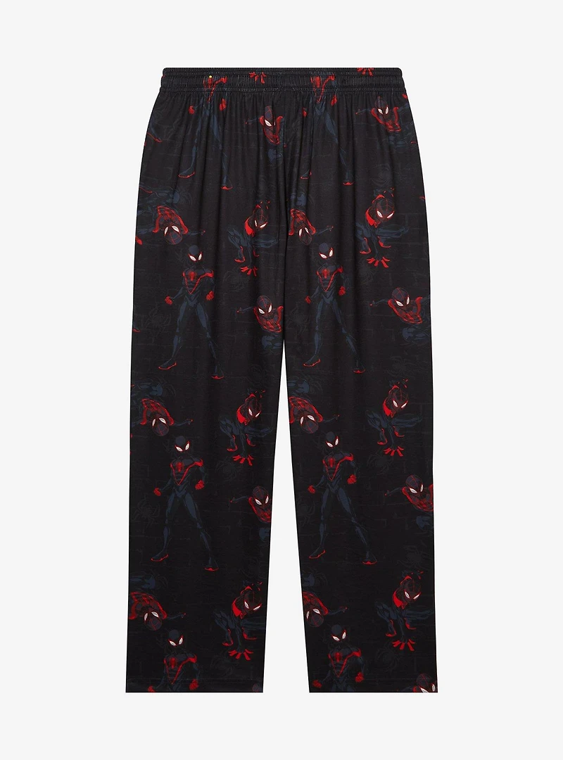 Marvel Spider-Man: Across the Spider-Verse Miles Morales Allover Print Sleep Pants — BoxLunch Exclusive