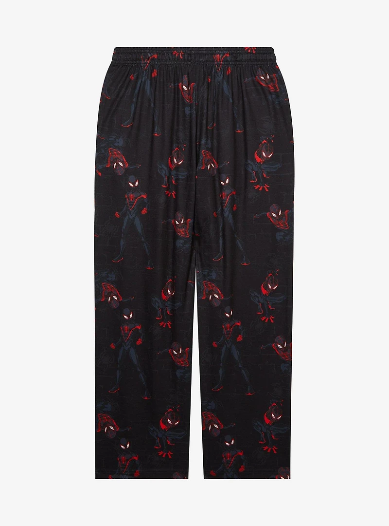 Marvel Spider-Man: Across the Spider-Verse Miles Morales Allover Print Women's Plus Sleep Pants — BoxLunch Exclusive