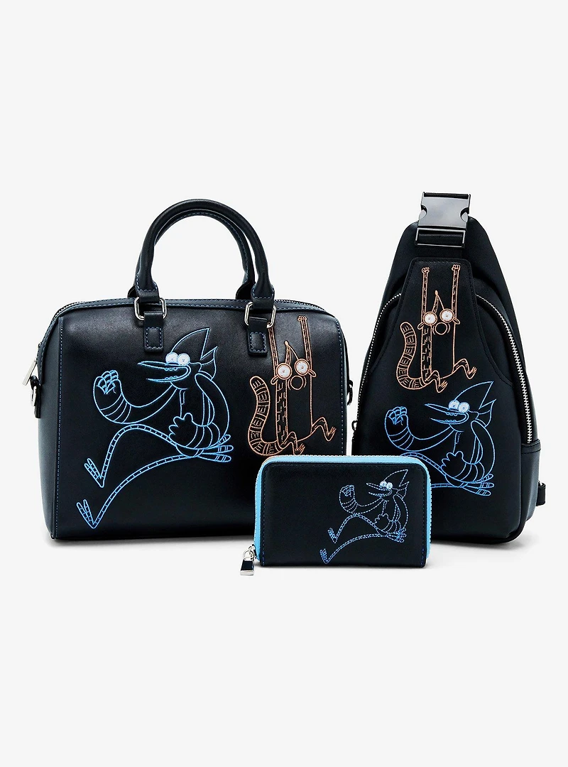 Regular Show Mordecai & Rigby Embroidered Zip Wallet — BoxLunch Exclusive