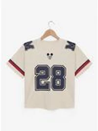 Disney Mickey Mouse Women's Cropped Football Jersey — BoxLunch Exclusive