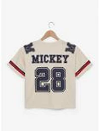 Disney Mickey Mouse Women's Cropped Football Jersey — BoxLunch Exclusive