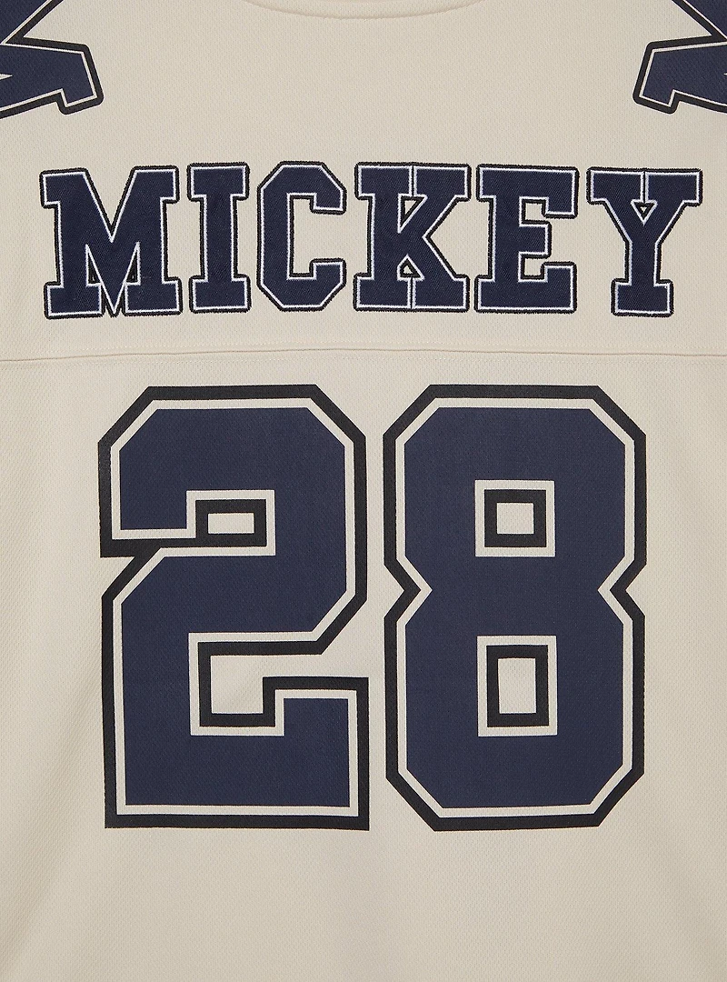 Disney Mickey Mouse Women's Plus Cropped Football Jersey — BoxLunch Exclusive