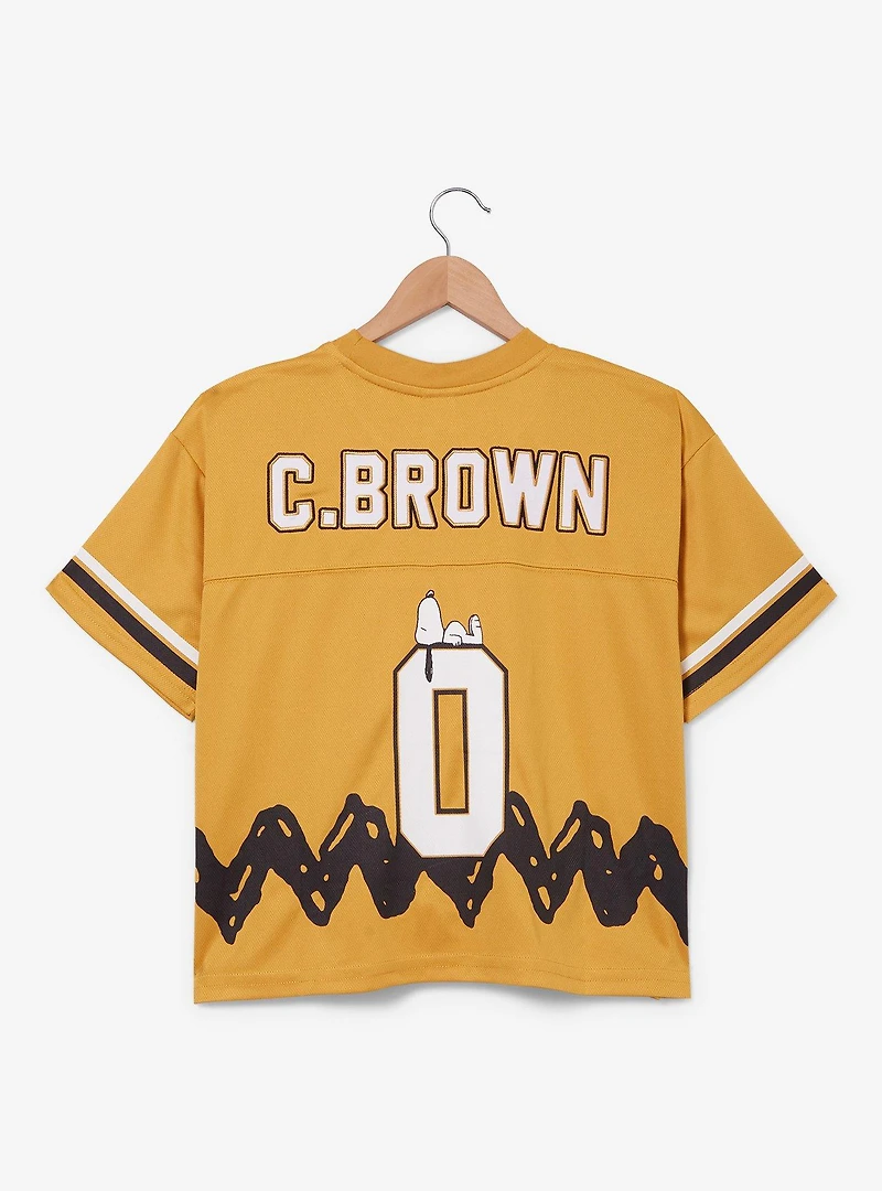 Peanuts Charlie Brown Women's Plus Cropped Football Jersey - BoxLunch Exclusive