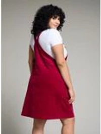 Disney Winnie the Pooh Floral Embroidered Plus Overall Dress — BoxLunch Exclusive