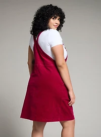 Disney Winnie the Pooh Floral Embroidered Plus Overall Dress — BoxLunch Exclusive