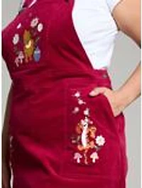 Disney Winnie the Pooh Floral Embroidered Plus Overall Dress — BoxLunch Exclusive