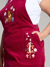 Disney Winnie the Pooh Floral Embroidered Plus Overall Dress — BoxLunch Exclusive