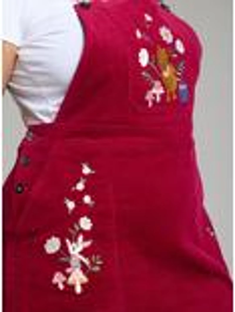 Disney Winnie the Pooh Floral Embroidered Plus Overall Dress — BoxLunch Exclusive