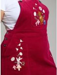 Disney Winnie the Pooh Floral Embroidered Plus Overall Dress — BoxLunch Exclusive