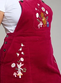Disney Winnie the Pooh Floral Embroidered Plus Overall Dress — BoxLunch Exclusive