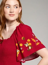 Disney Chip & Dale Leaves Acorns Smock Dress - BoxLunch Exclusive