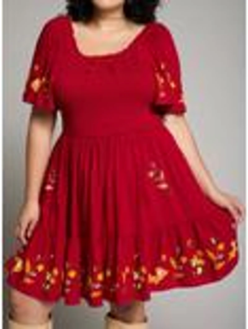 Disney Chip & Dale Leaves Plus Smock Dress - BoxLunch Exclusive