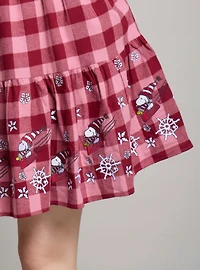 Peanuts Snoopy & Woodstock Snowflake Gingham Dress - BoxLunch Exclusive