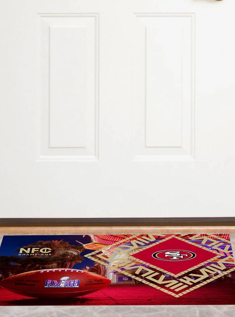 NFL 49ers SB58 Arrival Participant Small Washable Rug