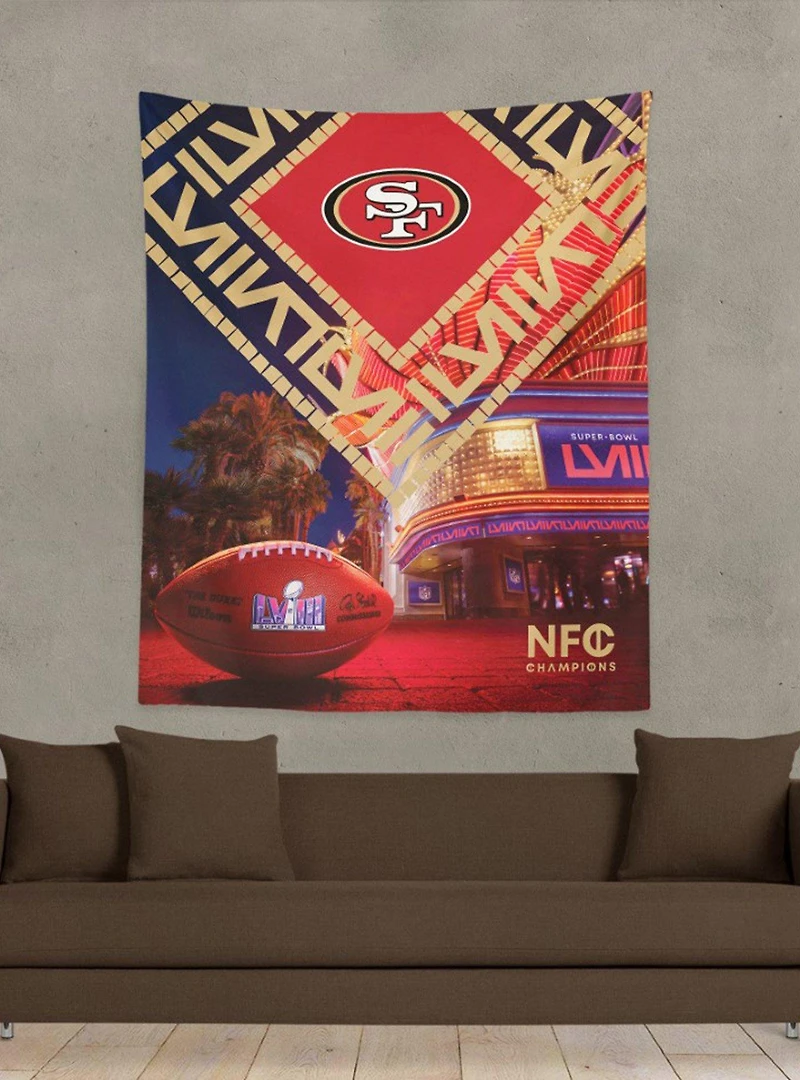 NFL 49ers SB58 Arrival Participant Large Printed Wall Tapestry