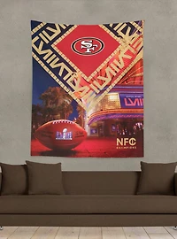 NFL 49ers SB58 Arrival Participant Large Printed Wall Tapestry