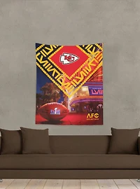 NFL Chiefs SB58 Arrival Participant Small Printed Wall Tapestry