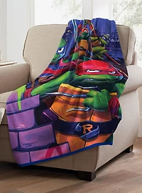 Teenage Mutant Ninja Turtles Mayhem Rules Micro Raschel Throw