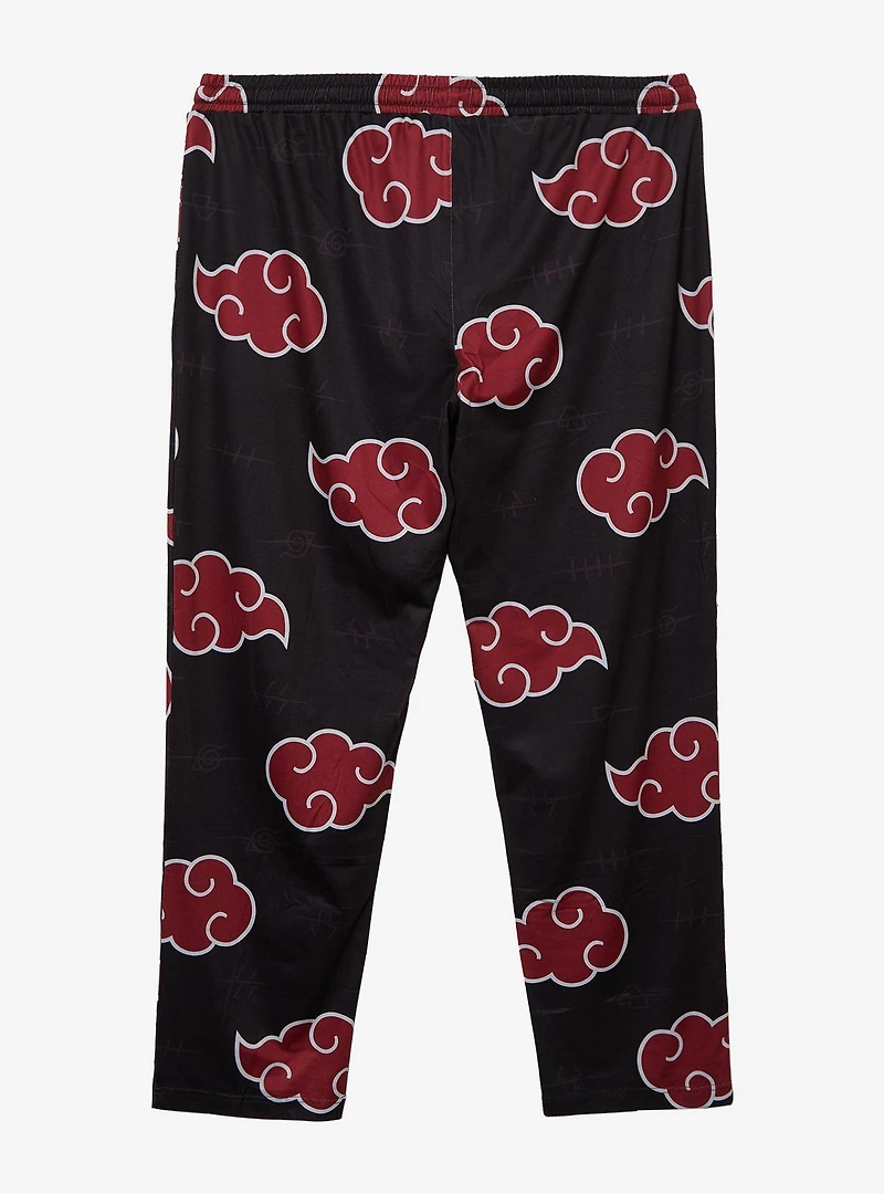 Naruto Shippuden Akatsuki Cloud Allover Print Women's Plus Sleep Pants