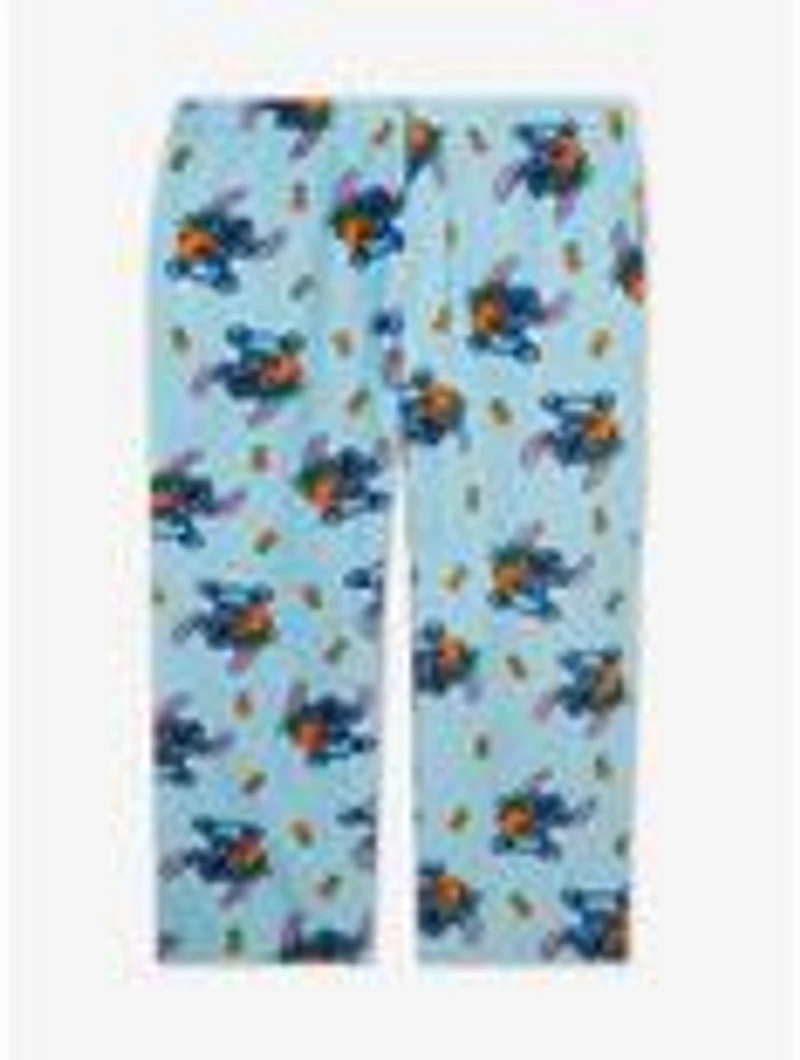 Disney Lilo & Stitch Pineapple Allover Print Women's Plus Plush Sleep Pants - BoxLunch Exclusive