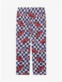 Disney Pixar Cars Lightning McQueen Checkered Allover Print Sleep Pants — BoxLunch Exclusive
