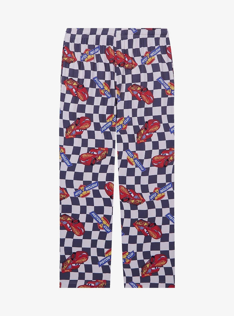 Disney Pixar Cars Lightning McQueen Checkered Allover Print Sleep Pants — BoxLunch Exclusive