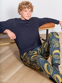 the Lord of Rings One Ring & Leaves Lórien Allover Print Sleep Pants — BoxLunch Exclusive