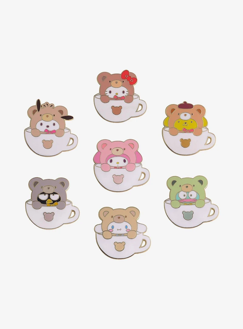 Sanrio Hello Kitty and Friends Latte Bear Tea Cup Blind Box Enamel Pin — BoxLunch Exclusive