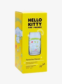 JoyJolt Sanrio Cinnamoroll Glass Tumbler and Straw