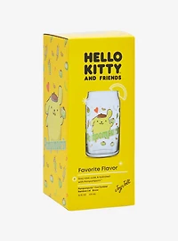 JoyJolt Sanrio Pompompurin Glass Tumbler and Straw