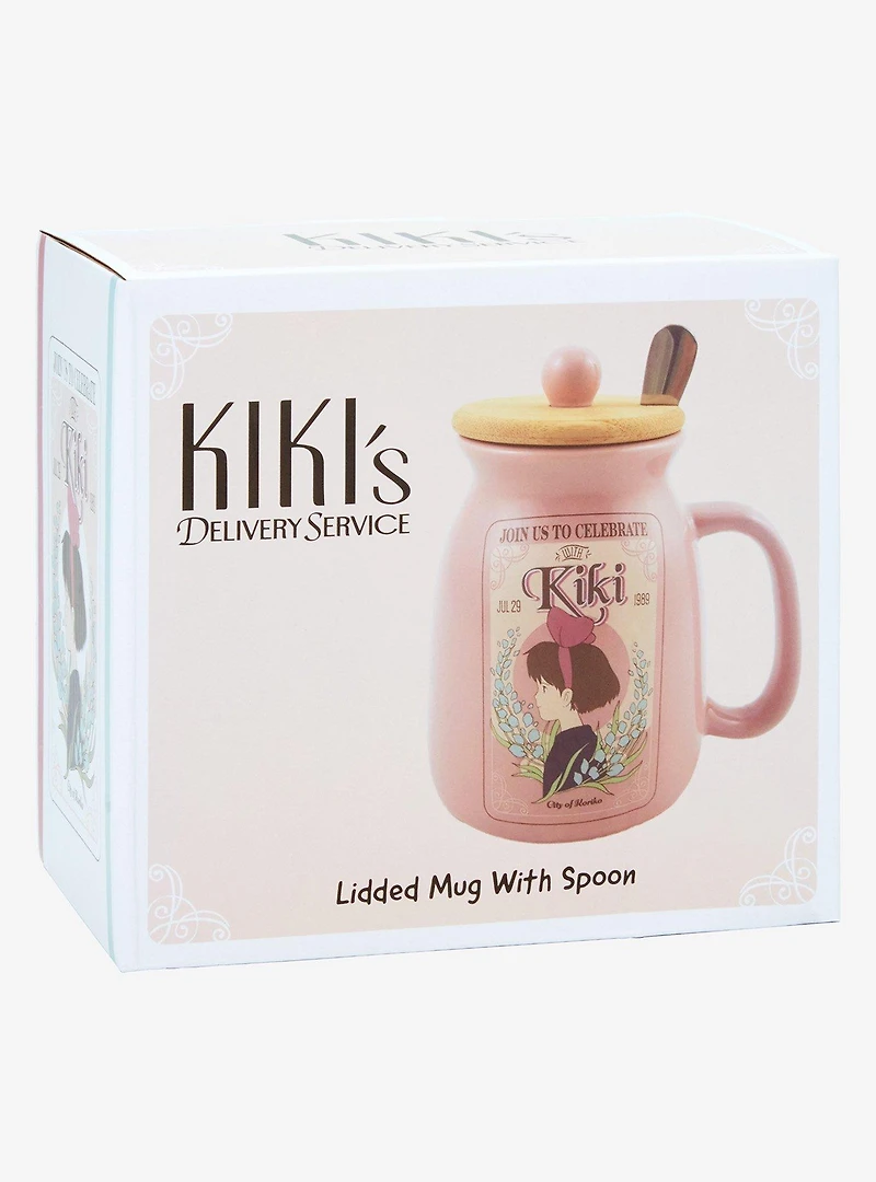Studio Ghibli® Kiki's Delivery Service Kiki Party Invite Lidded Mug with Spoon — BoxLunch Exclusive