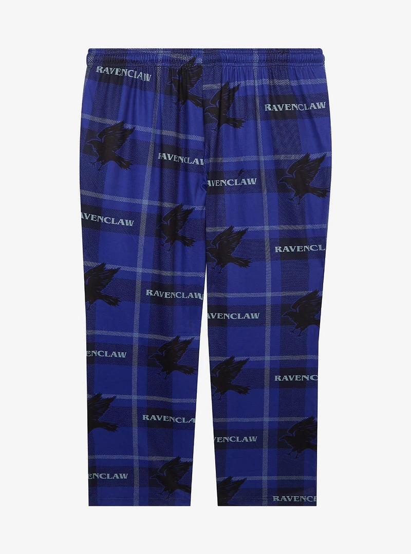 Harry Potter Ravenclaw Plaid Allover Print Women's Plus Sleep Pants - BoxLunch Exclusive