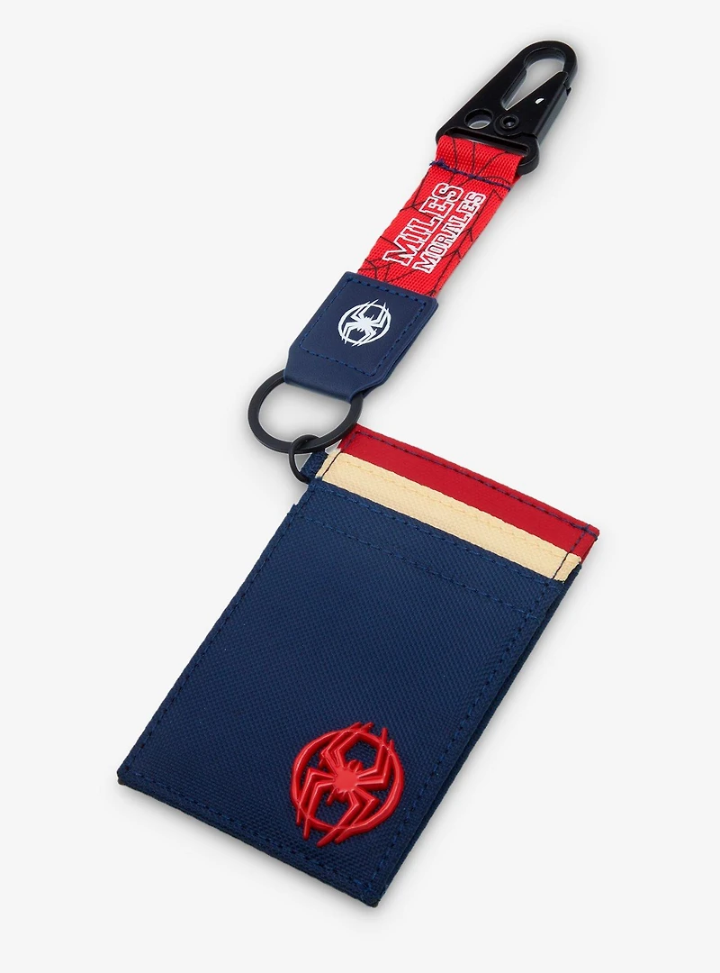 Marvel Spider-Man: Into the Spider-Verse Miles Morales Cardholder with Carabiner - BoxLunch Exclusive