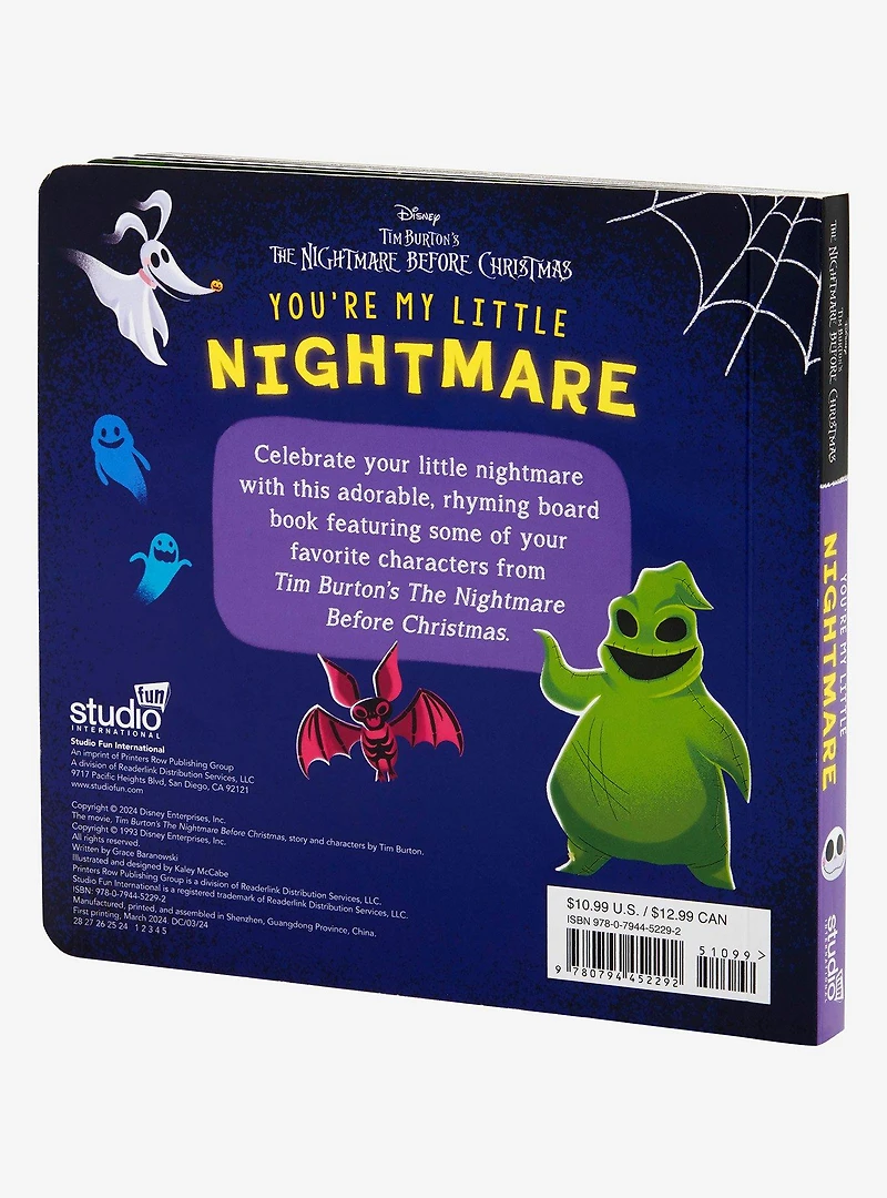 Disney The Nightmare Before Christmas You're My Little Nightmare Board Book
