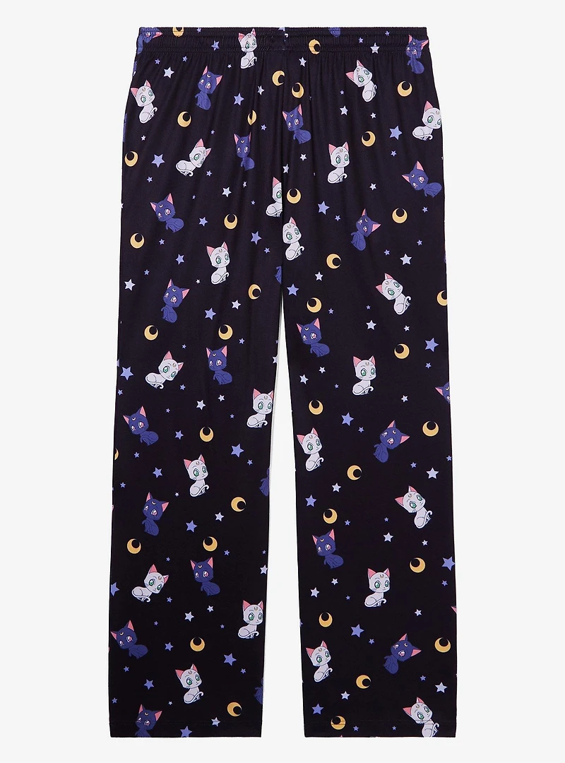 Pretty Guardian Sailor Moon Luna & Artemis Allover Print Sleep Pants - BoxLunch Exclusive