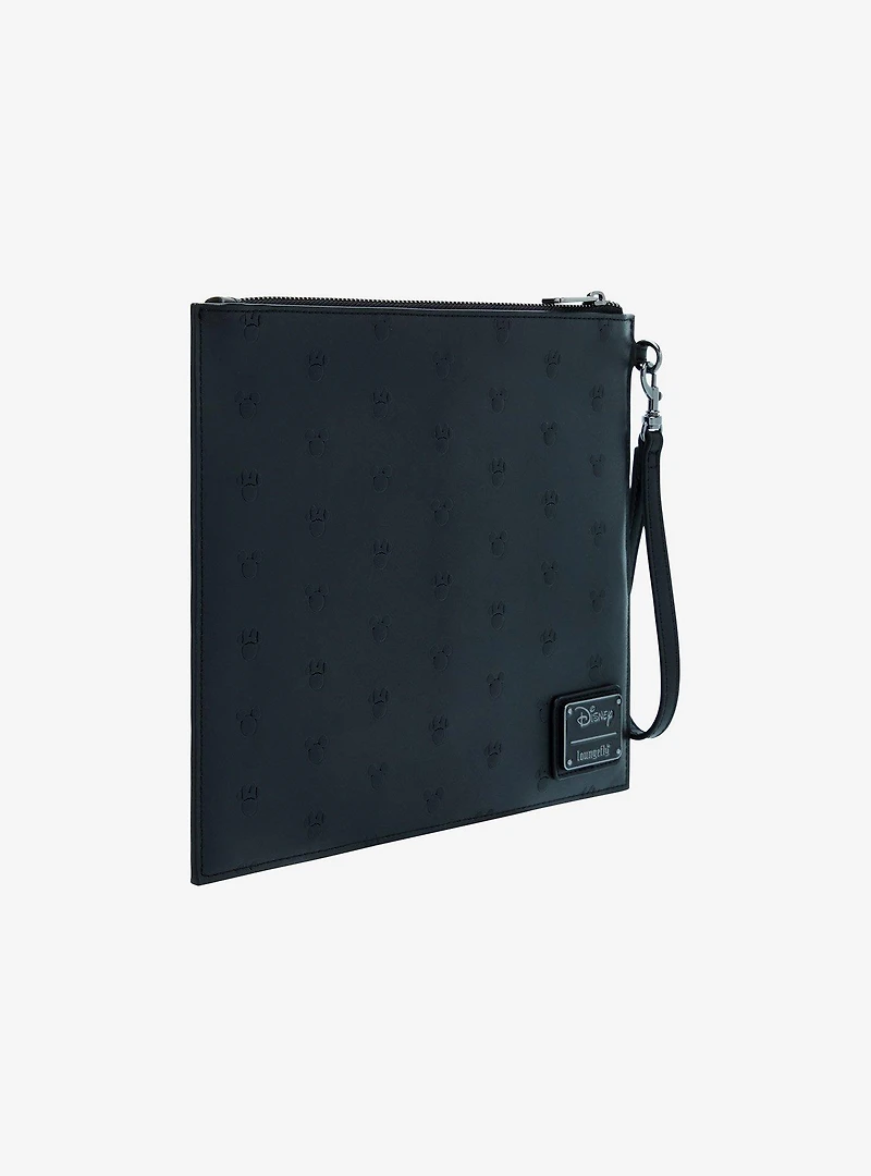 Loungefly Disney Mickey & Minnie Mouse Silhouette Allover Embossed Wristlet Pouch - BoxLunch Exclusive