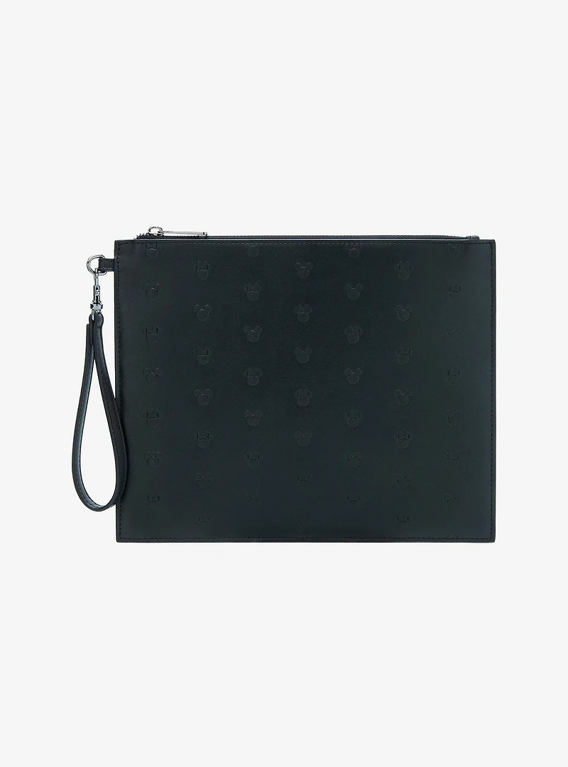 Loungefly Disney Mickey & Minnie Mouse Silhouette Allover Embossed Wristlet Pouch - BoxLunch Exclusive