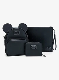Loungefly Disney Mickey & Minnie Mouse Silhouette Allover Embossed Small Zip Wallet - BoxLunch Exclusive