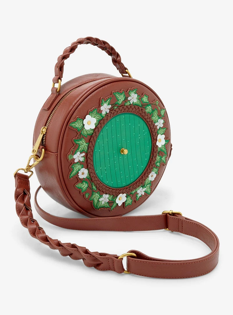 Loungefly The Lord of the Rings Floral Hobbit Door Figural Crossbody Bag - BoxLunch Exclusive