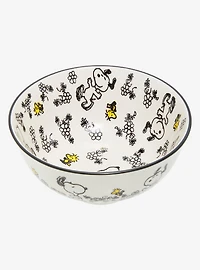 Peanuts Snoopy & Woodstock Floral Bowl