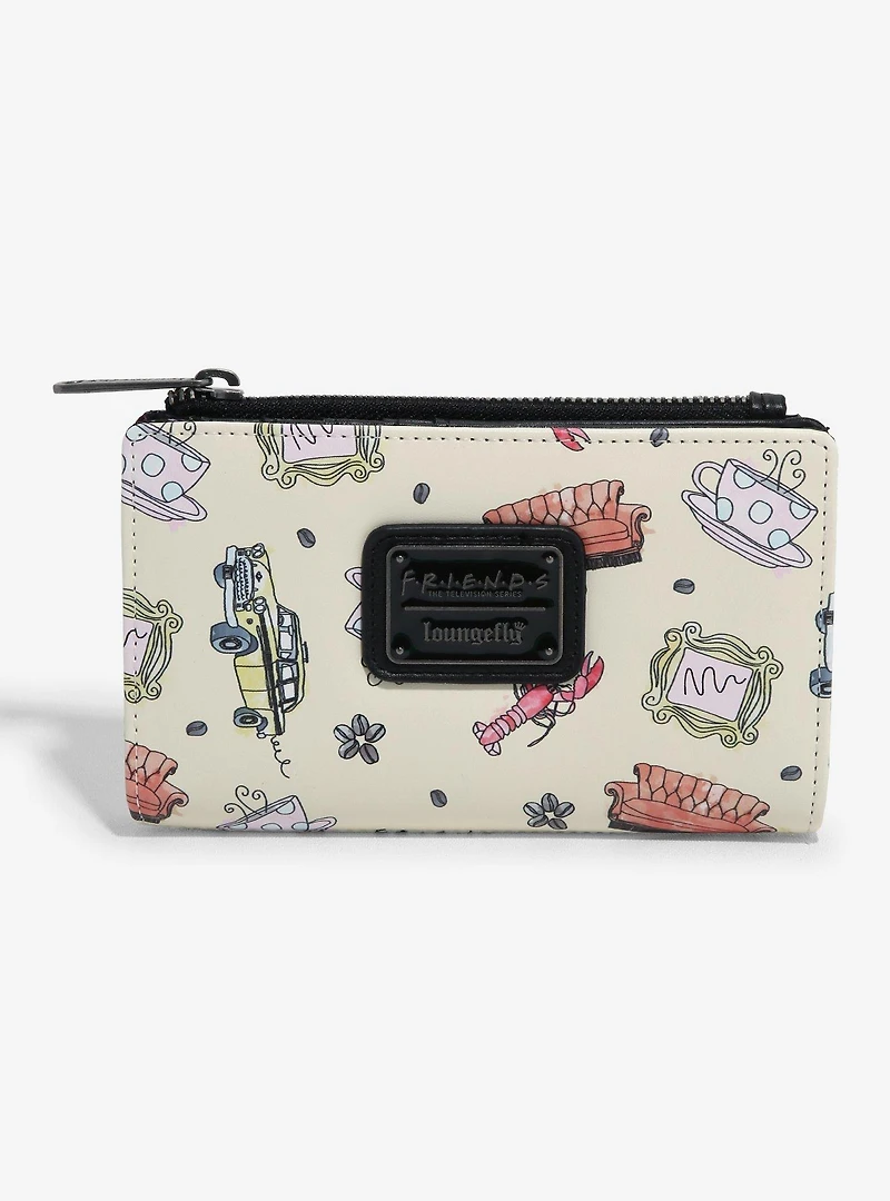 Loungefly Friends Icons Allover Print Wallet