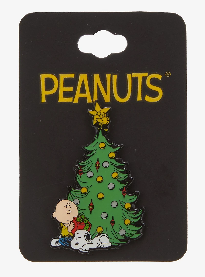 Peanuts Charlie Brown & Snoopy Christmas Tree Enamel Pin - BoxLunch Exclusive