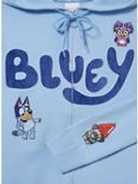 Bluey Patches Women's Zip Knit Hoodie — BoxLunch Exclusive